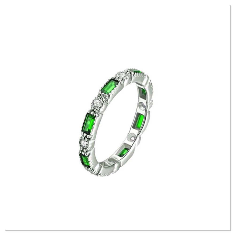 Baguette Ring with Swarovski Crystals